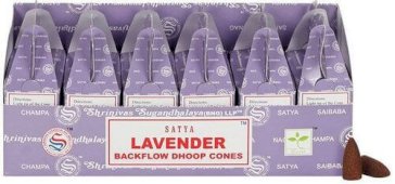 Conos Backflow Reflujo SATYA Lavanda x6