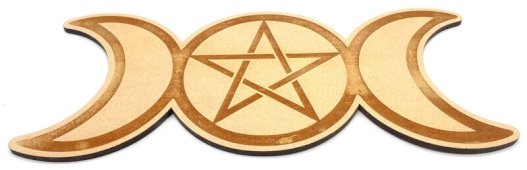 Placa de Madera Triple Luna 25cm