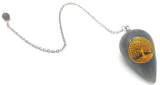 Péndulo Grabado Árbol de la Vida 4cm - Labradorita