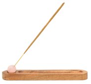 Porta Incienso Ski + Cuarzo Rosa Perforado 21cm