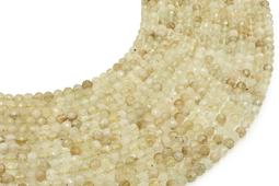 Cuentas facetadas de citrino natural de 4 mm en un hilo de 38 cm.