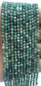 Cuentas de esmeralda facetadas de 3 mm x 40 cm de hilo