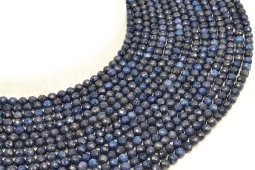 Cuentas facetadas de Zafiro Azul de 4 mm en un hilo de 38 cm