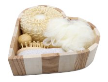 Set de baño de corazón