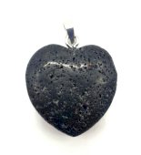Colgante Corazón Piedra Lava 2.5cm