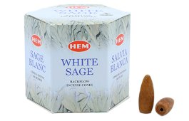 Conos de Reflujo Backflow HEM Salvia Blanca 12 piezas