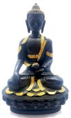 Estatua de Buda de Resina y Cuenco Negro 28cm