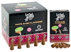 Conos Reflujo Backflow Tribal Soul XL Salvia blanca + lavanda 12 piezas