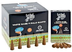 Conos Reflujo Backflow XL Tribal Soul White Sage + Palo Santo 12pcs